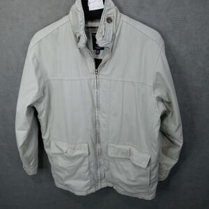 Roundtree and Yorke men's khaki jacket sz Large/ Tall. Pit-p 26". Length 33". Re